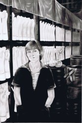 S/W Foto Gemälde Bestarbeiterin Unser RöschenS/W Foto Gemälde Bestarbeiterin Unser Röschen     