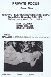 1988 NY Ariel Gallery Einladung